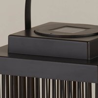 Searchlight Solar-LED-terrasslampa Sophelia, 26 cm, svart, rotting