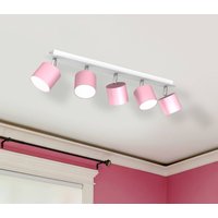 Eko-Light Spot pour plafond Cloudy à 5 lampes rose