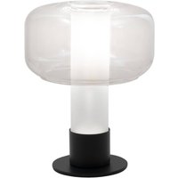 Fabas Luce Bordslampa Flick, klar, glas, 28 cm, dimbar, E14