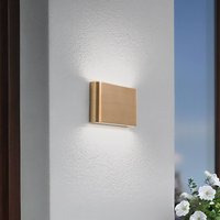 Nowodvorski Lighting LED wall light Semi M, aluminium, gold, length 17.5 cm