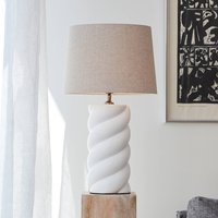 PR Home Spin table lamp Ø 35 cm white/linen