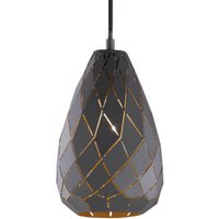 Außen anthrazit, innen golden - Pendelleuchte Onyx