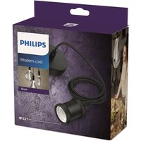 Philips Vintage pendant light, E27 socket, black