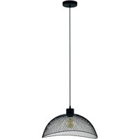 Hängeleuchte Pompeya, Länge 45 cm, schwarz, Stahl