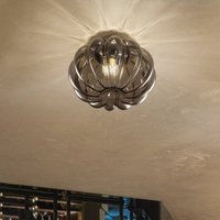 Sil-Lux Sugar ceiling light with glass shade, smoked
