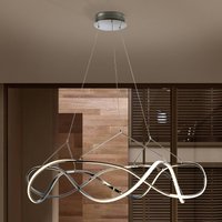 Schuller Valencia Suspension LED Molly, intensité variable par triac, Ø 100 cm, chrome