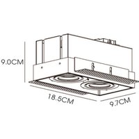 Lucide Spot encastré Trimless 2 lampes, blanc