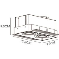 Lucide Inbyggnadsspot Trimless, 2 lampor, vit
