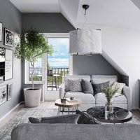 By Rydéns Softy pendant light with linen shade, Ø 60 cm