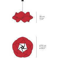 LZF LAMPS LZF Swirl hänglampa, bok natur, Ø 75 cm