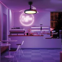 Mantra Iluminación ventilateur de plafond LED North noir DC silencieux Ø 91 cm CCT RVB