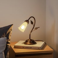 ONLI Liliana table lamp, 1-bulb, black, red gold, metal