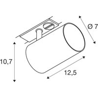 SLV Asto Tube GU10 spot for 1-circuit track white