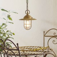 Moretti Luce Bruno outdoor hanging light, antique brass