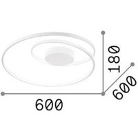 Ideallux Ideal Lux Plafonnier LED Dali, noir, métal, Ø 60 cm