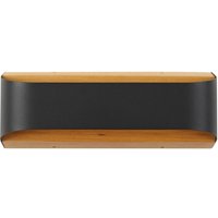 Lindby LED-Außenwandleuchte Lenore, schwarz, Metall, 36,5cm