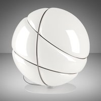 Fabbian Armilla glass table lamp white, burnished