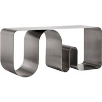 Sitzbank Curva Solid, silber, Länge 100cm, Edelstahl