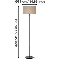EGLO Golvlampa Feniglia med linskärm natur