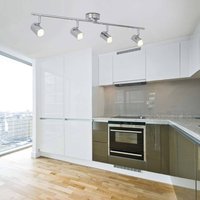 Searchlight Spot pour plafond LED Rollo, à 4 lampes, chromé