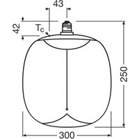 OSRAM LED Vintage Big Oval E27 12W 818 Filament smoke dimmable