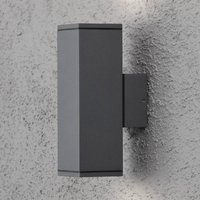 Konstsmide Outdoor spotlight Monza anthracite two-bulb