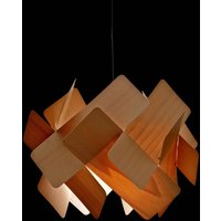 LZF LAMPS LZF Escape pendant, black cable Ø 30 cm beech