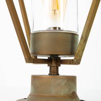 Moretti Luce Gemstone 3455 pillar light, antique brass/clear