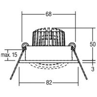 BRUMBERG Spot encastrable LED Tirrel-R, on/off, chrome