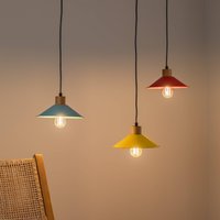 Opviq Hanging light Manavgat N-553 3-bulb yellow/blue/red