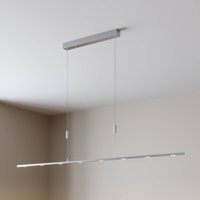 Lucande LED-pendellampa Arnik, 180 cm, nickelfärgad, dimbar