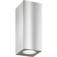 LCD Utomhusvägglampa 5051, rostfritt stål, 17 cm, IP54, upp/ner, GU10