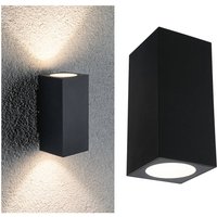 Paulmann Flame wall lamp 2-bulb 12.8 cm anthracite