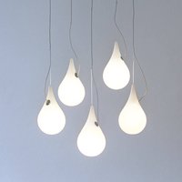 next LIQUID LIGHT DROP-2 XS hanging light, 5-bulb, Ø 33 cm