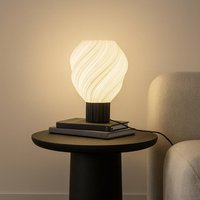 Lampe à poser Lindby Nuvia, hauteur 39,1 cm, blanche, impression 3D
