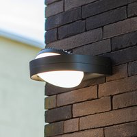 LUTEC FELE LED outdoor wall light, dark grey, 20 cm, metal, IP54