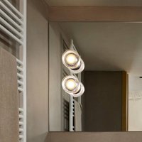 MARSET LED-utomhusvägglampa ROC, vit, 14 cm, IP65, TRIAC