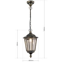 ORION Pendellampa Fabio för utomhusbruk