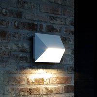 Nordlux Pontio 27 vägglampa för utomhusbruk, bredd 27 cm, vit