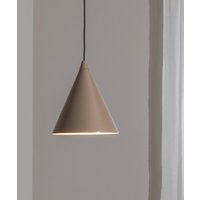 ALDEX Hänglampa Form, beige, metall, Ø 24 cm, konisk, E27