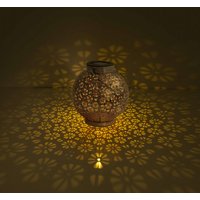 Näve Lampe solaire LED 52854, argent, métal, 20 cm, IP44, lot de 2