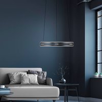 Suspension LED PURE E-Loop, gris mystique, Ø 50 cm, aluminium, CCT
