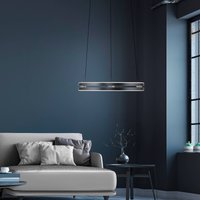 LED-hänglampa PURE E-Loop, mystic grey, Ø 50 cm, aluminium, CCT