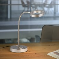 Paul Neuhaus Hensko LED table lamp, flexible arm, touch dimmer