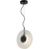 Zambelis LED pendant light 23073, clear, glass, Ø 28 cm, 3,000 K