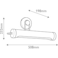 Quintiesse Applique murale WYNWOOD, bronze, largeur 51 cm, métal, 2 x E27