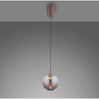 PURE LED-pendellampa Infinity, brons/bärnsten, Ø 18 cm, CCT