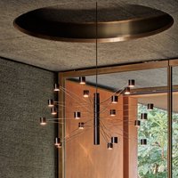kdln LED hanging light POLAR 20.1, Ø 77 cm, black 20-bulb dimmable