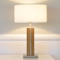 HerzBlut Dana bordslampa, ek oljad höjd 56 cm