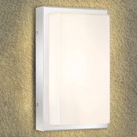 LCD Julea LED outdoor wall light, stainless steel, glass